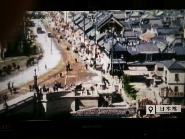 1917ルネサンス建築の日本橋と魚河岸